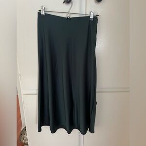 EXPRESS Women's Black Midi Slip Skirt